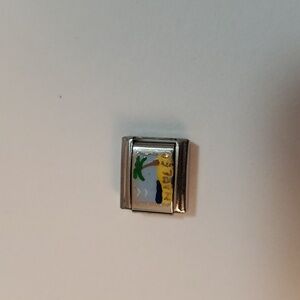 VINTAGE Italian Link Charm Bracelet Charm-Naples